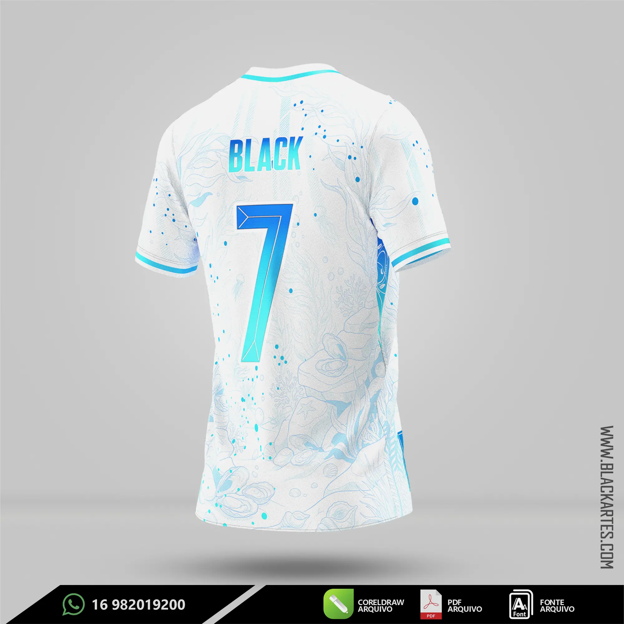 Camisa de Interclasse Água viva 2026 - Arte Vetor Sublimação CorelDRAW e PDF - miniatura 3