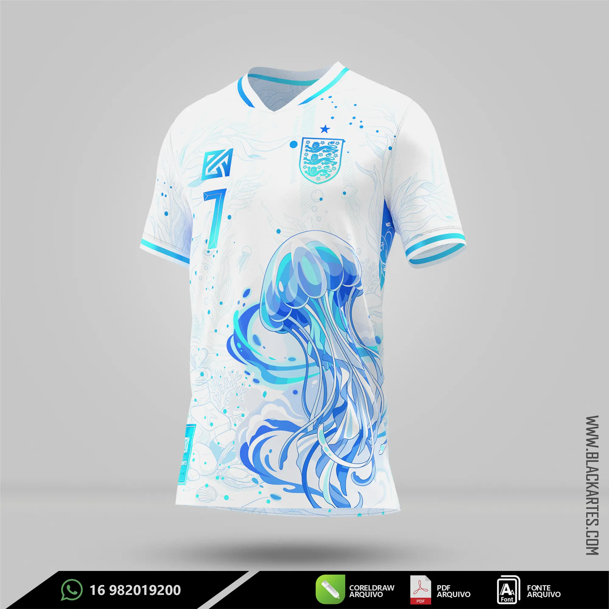 Camisa de Interclasse Água viva 2026 - Arte Vetor Sublimação CorelDRAW e PDF - miniatura 2