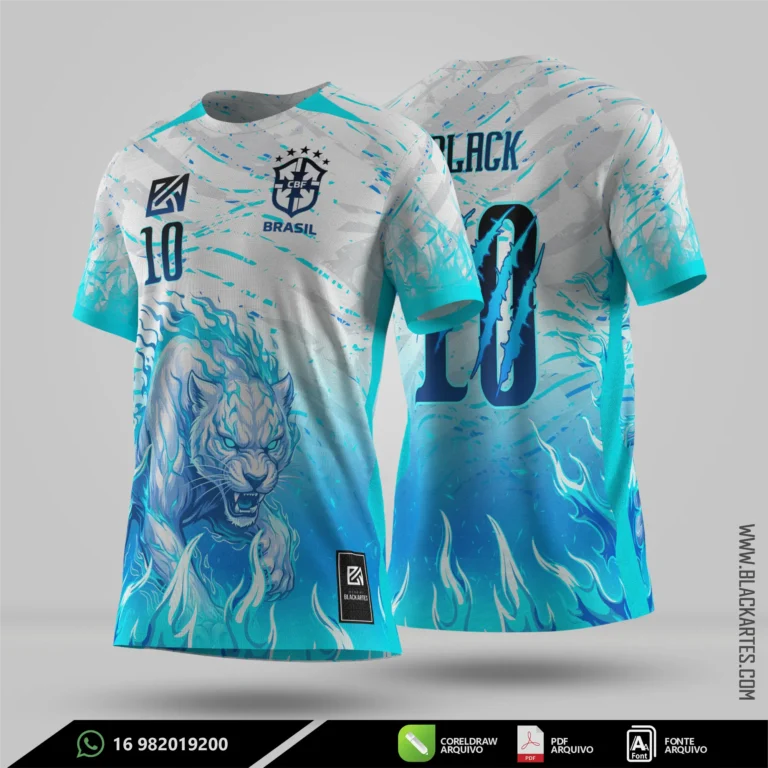 Camisa de Interclasse Pantera Ciano 2026 - Arte Vetor Sublimação CorelDRAW e PDF