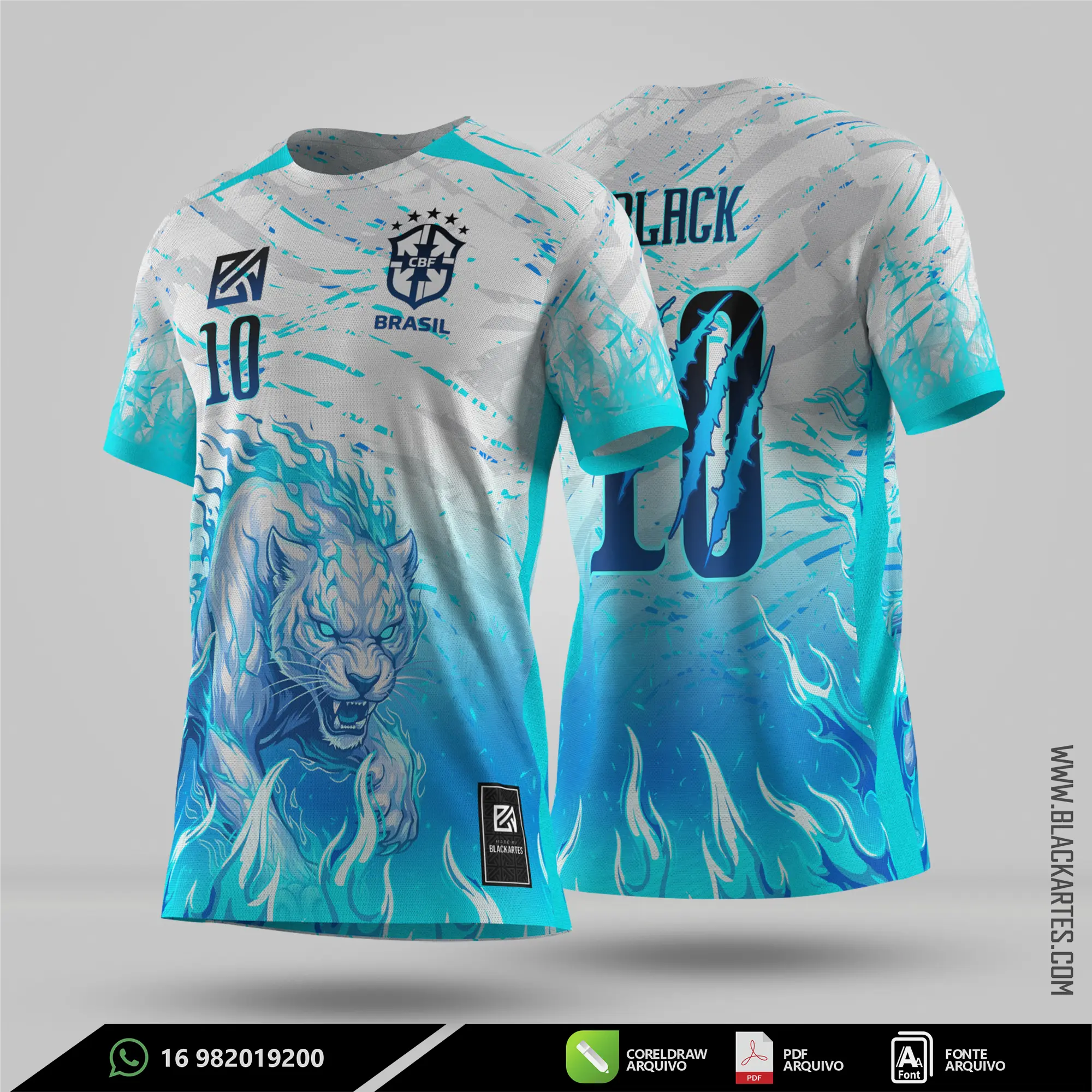 Camisa de Interclasse Pantera Ciano 2026 - Arte Vetor Sublimação CorelDRAW e PDF