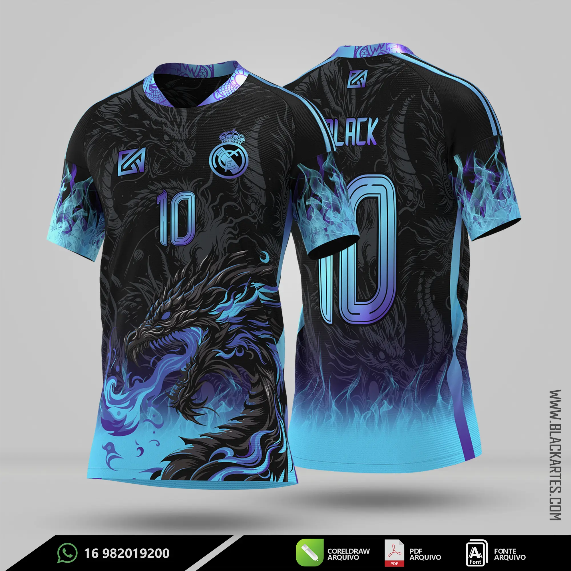 Camisa de Interclasse Dragão Gradiente 2026 - Arte Vetor Sublimação CorelDRAW e PDF