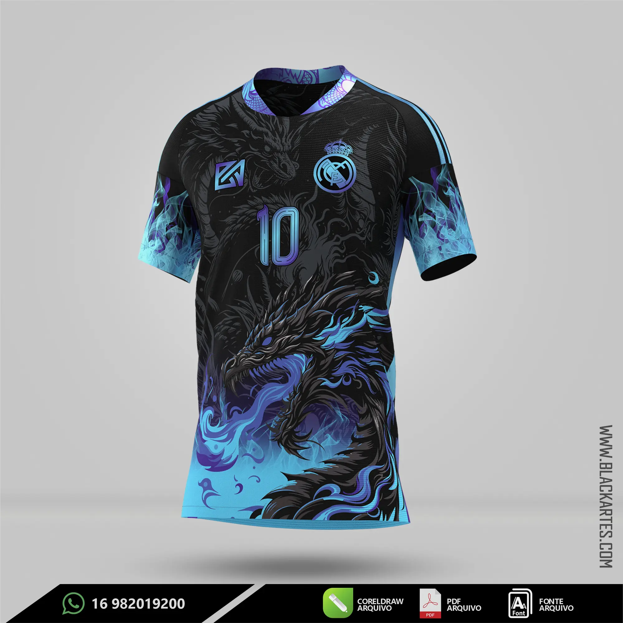 Camisa de Interclasse Dragão Gradiente 2026 - Arte Vetor Sublimação CorelDRAW e PDF - miniatura 2
