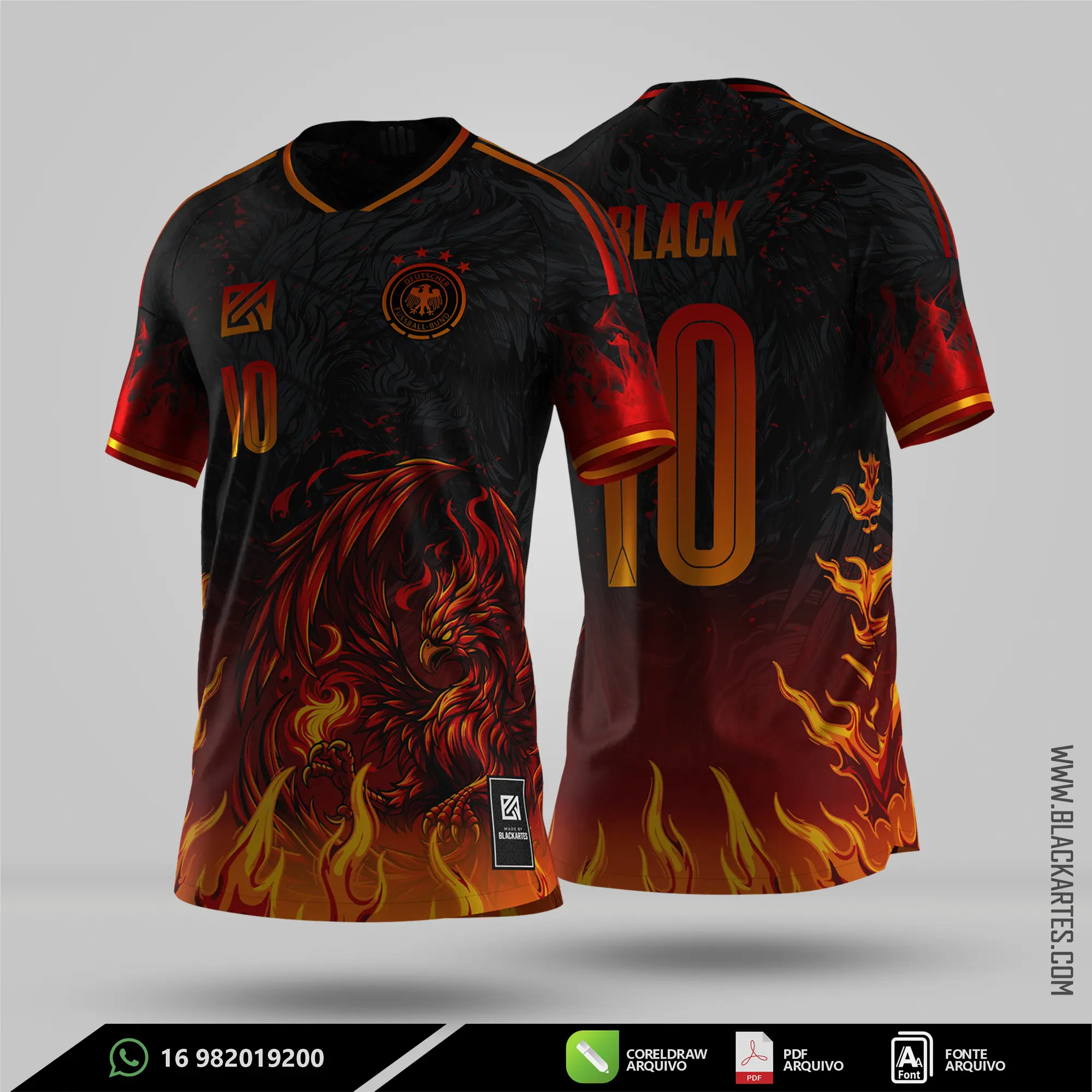 Camisa de Interclasse Fenix Vermelha 2026 - Arte Vetor Sublimação CorelDRAW e PDF