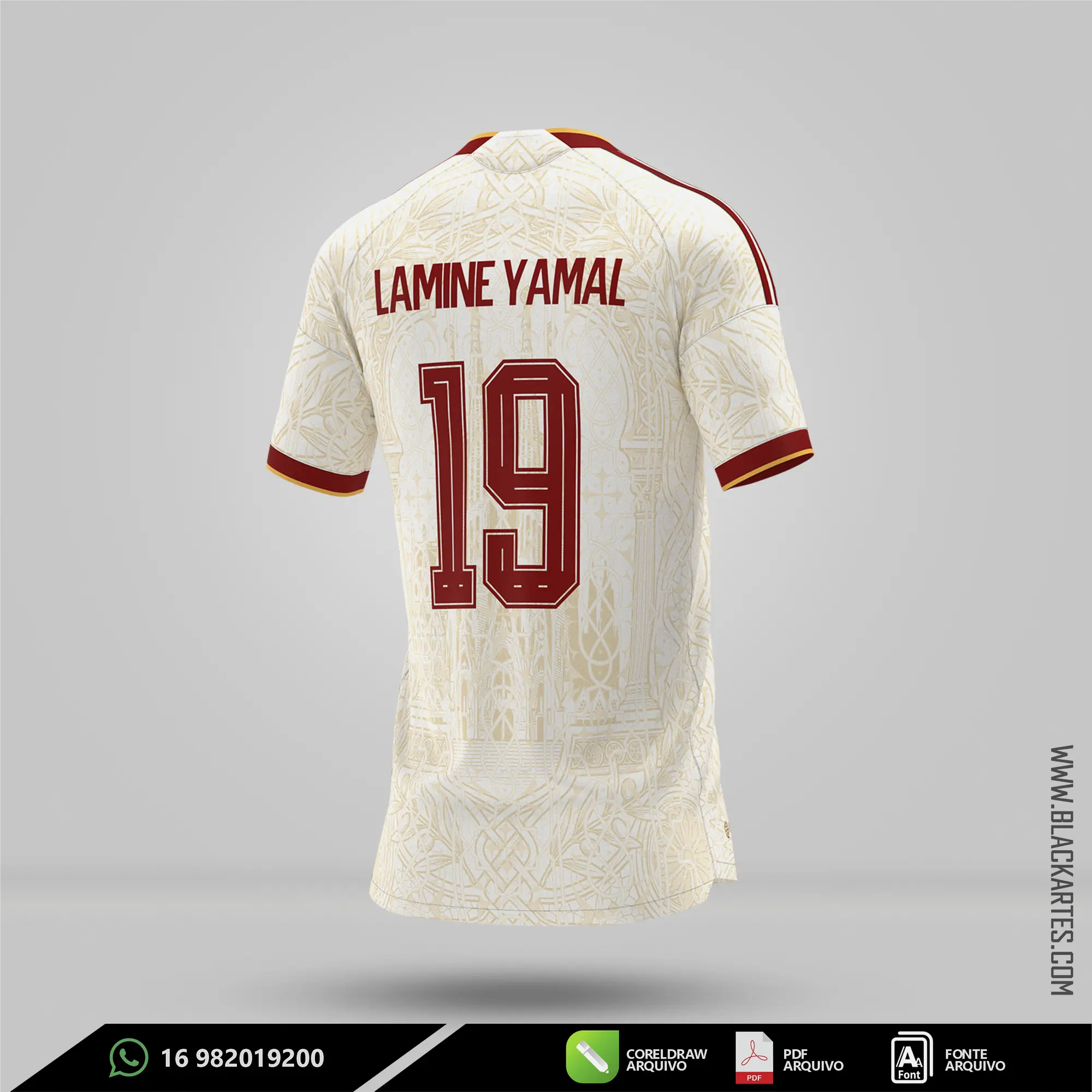 Camisa de Interclasse Espanha Concept 2026- Arte Vetor Sublimação CorelDRAW e PDF - miniatura 3