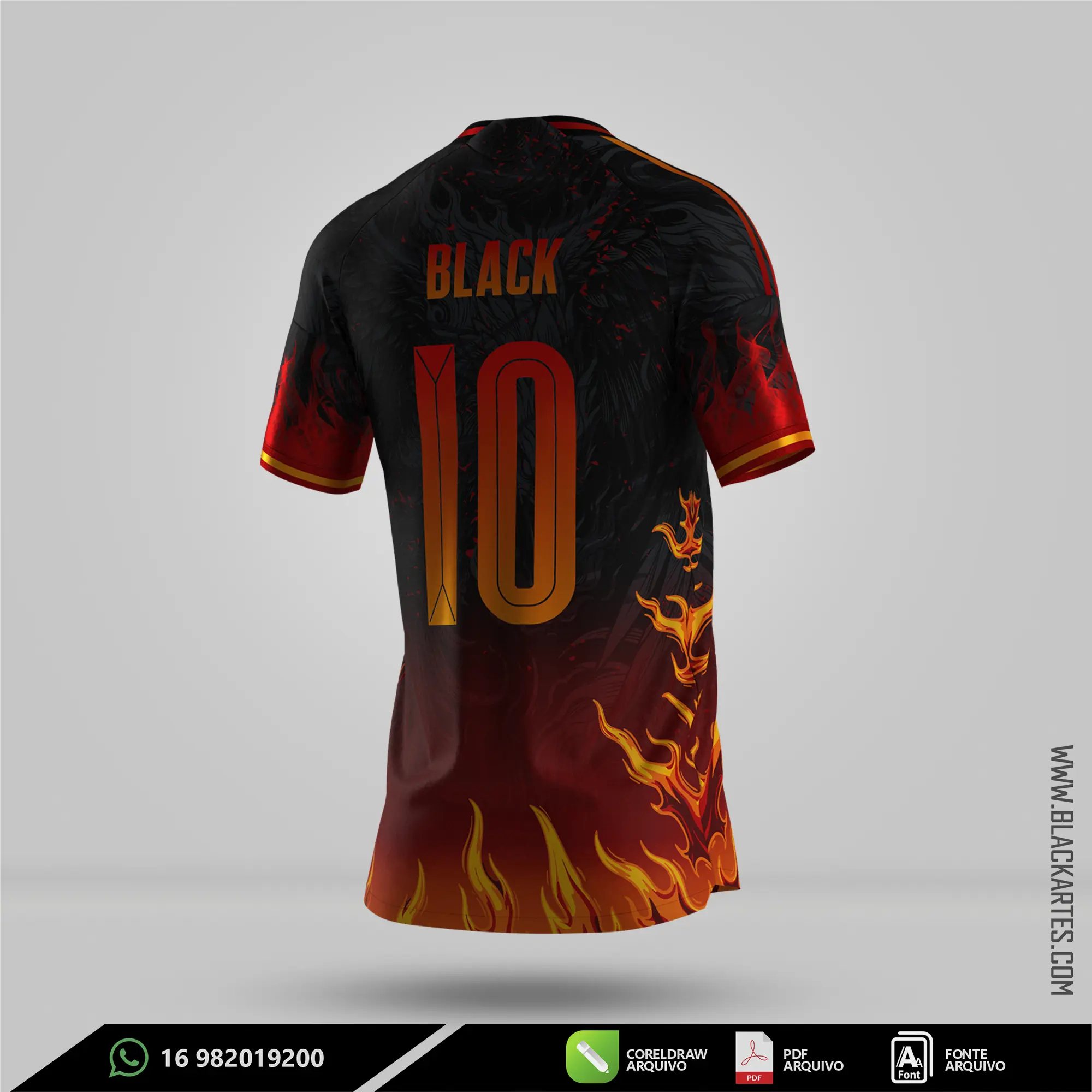 Camisa de Interclasse Fenix Vermelha 2026 - Arte Vetor Sublimação CorelDRAW e PDF - miniatura 3