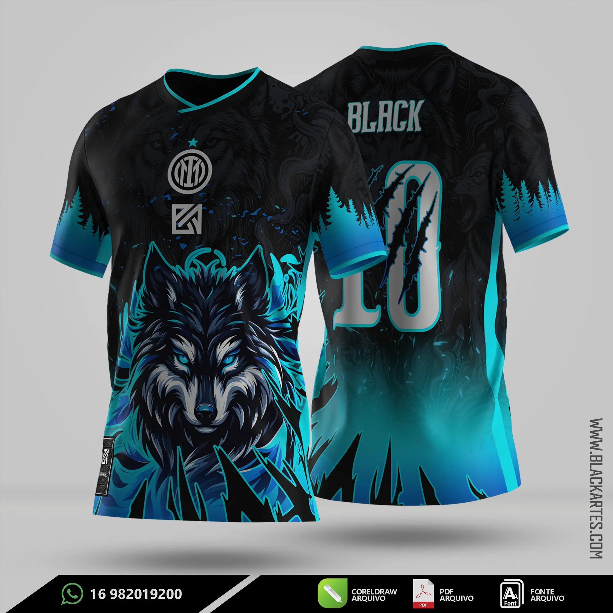 Camisa de Interclasse Lobo Azul 2026- Arte Vetor Sublimação CorelDRAW e PDF