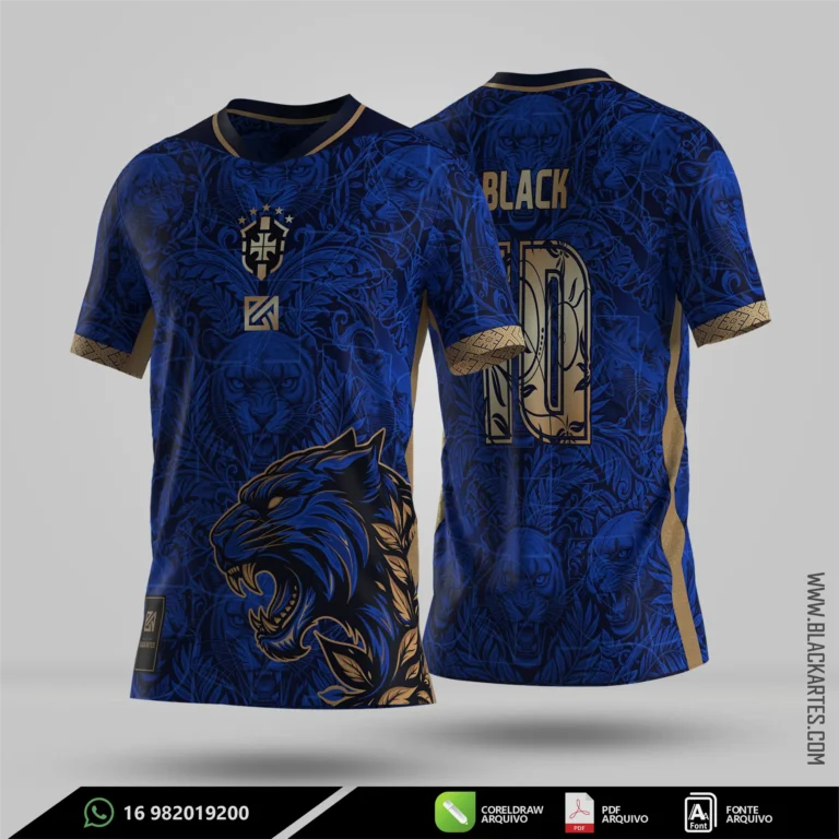 Camisa de Interclasse Pantera Azul Marinho 2026 - Arte Vetor Sublimação CorelDRAW e PDF