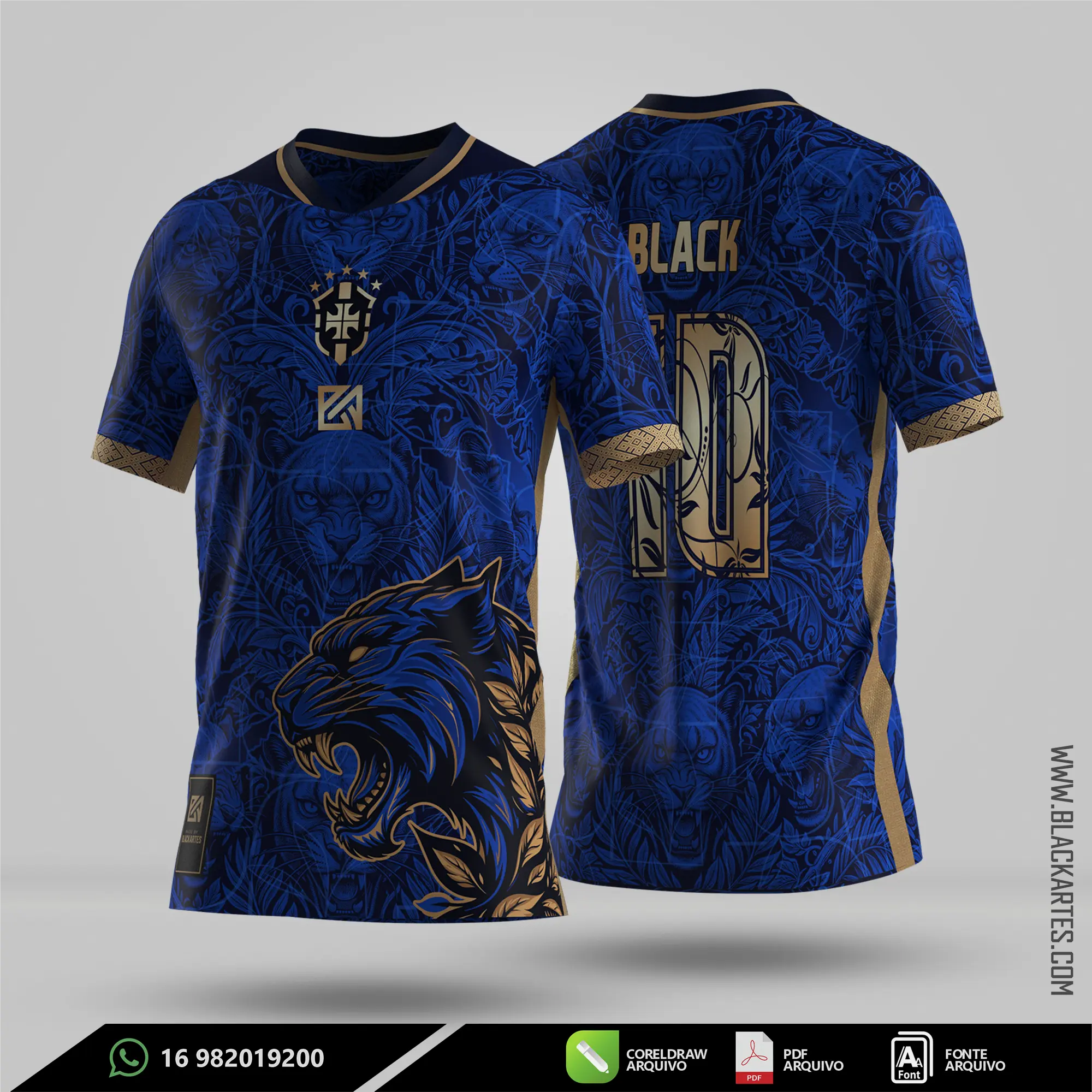 Camisa de Interclasse Pantera Azul Marinho 2026 - Arte Vetor Sublimação CorelDRAW e PDF