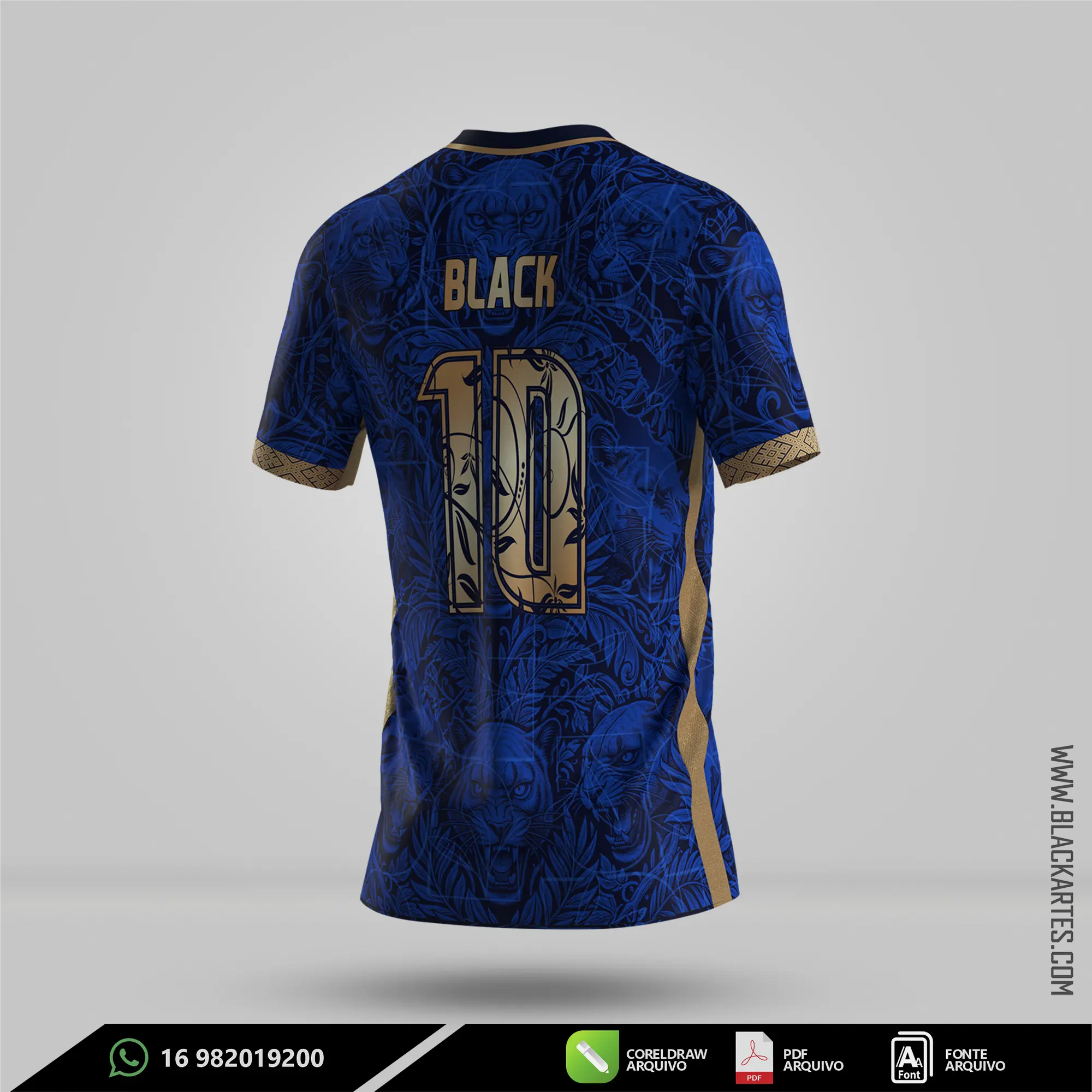 Camisa de Interclasse Pantera Azul Marinho 2026 - Arte Vetor Sublimação CorelDRAW e PDF - miniatura 3