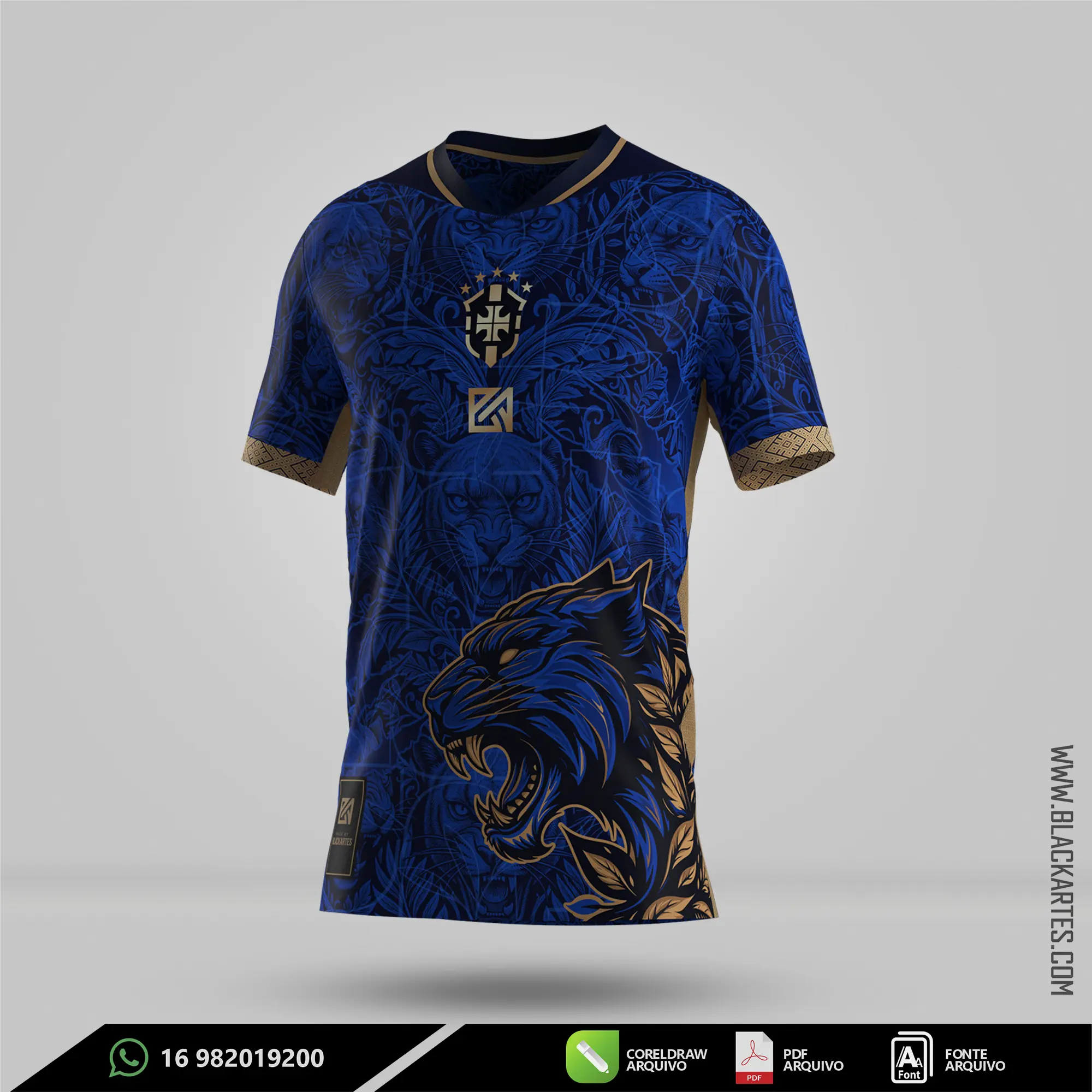 Camisa de Interclasse Pantera Azul Marinho 2026 - Arte Vetor Sublimação CorelDRAW e PDF - miniatura 2