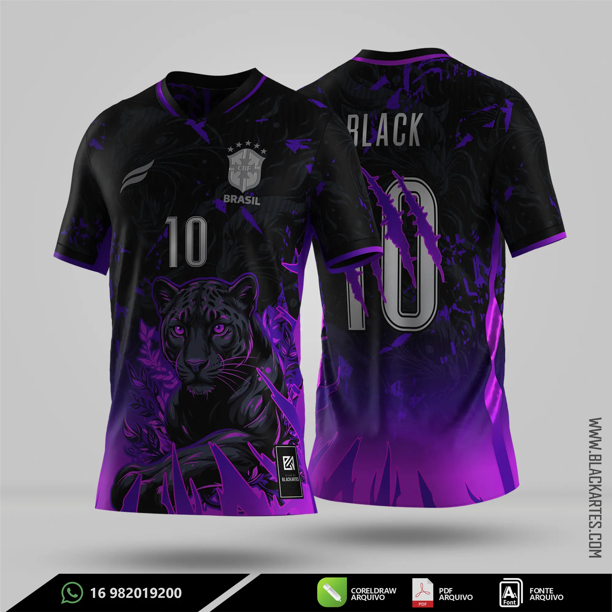 Camisa de Interclasse Pantera Roxa 2026 - Arte Vetor Sublimação CorelDRAW e PDF