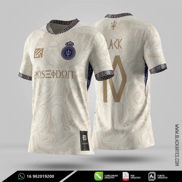 Camisa de Interclasse Poseidon 2026 - Arte Vetor Sublimação CorelDRAW e PDF