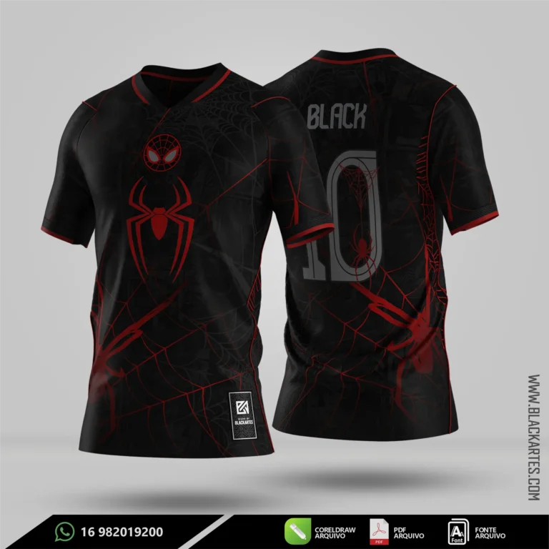 Camisa de Interclasse Spider Man - Arte Vetor Sublimação CorelDRAW e PDF