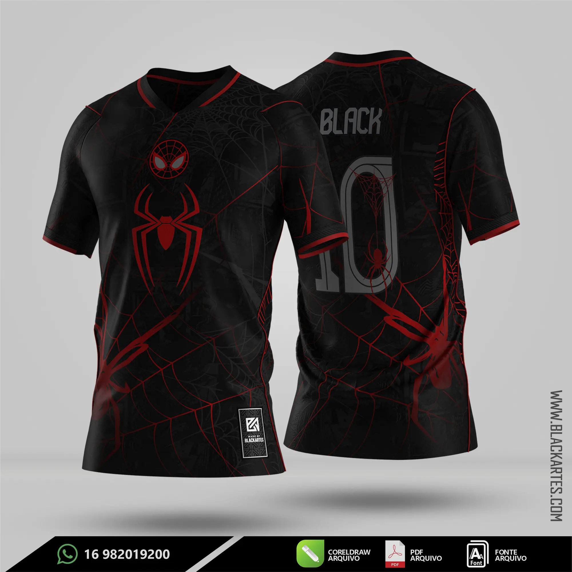Camisa de Interclasse Spider Man - Arte Vetor Sublimação CorelDRAW e PDF