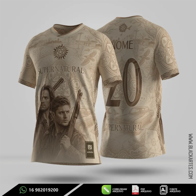 Camisa de Interclasse Supernatural 2026 - Arte Vetor Sublimação CorelDRAW e PDF