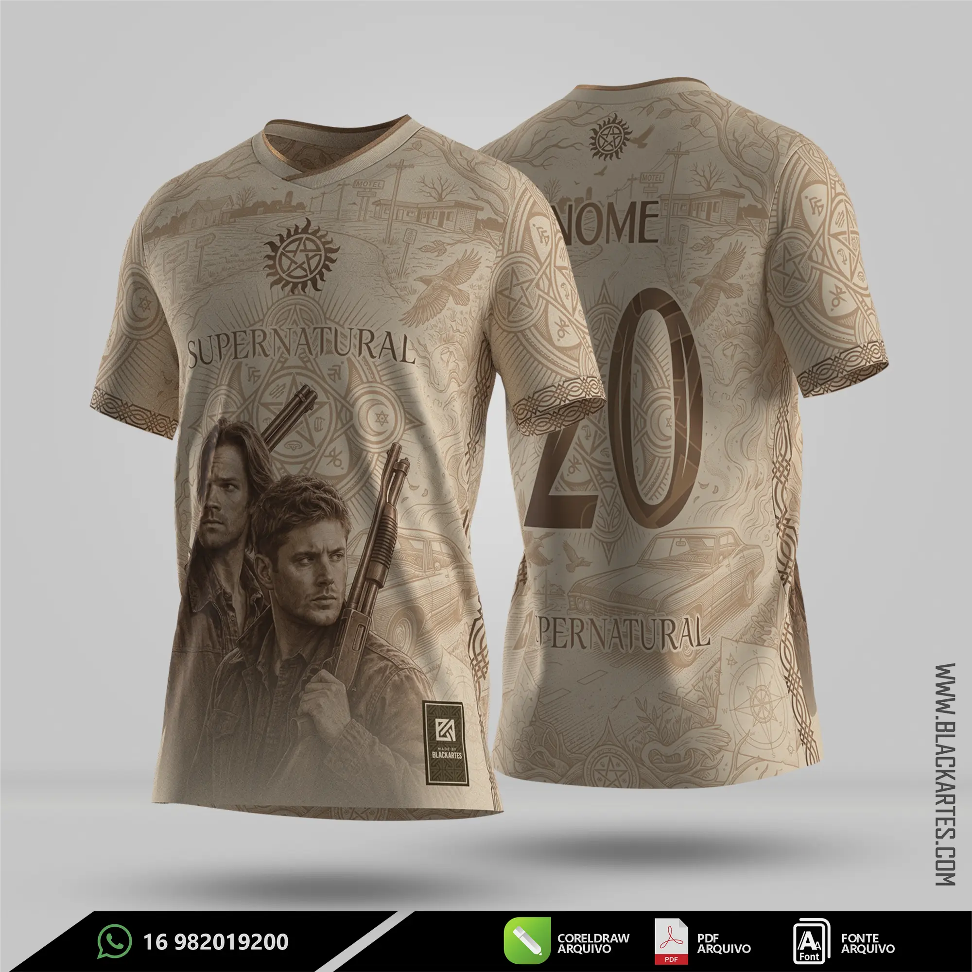 Camisa de Interclasse Supernatural 2026 - Arte Vetor Sublimação CorelDRAW e PDF